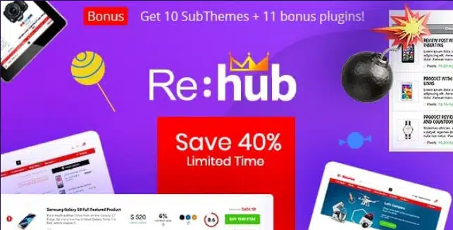 Rehub nulled price comparison affiliate marketing multi vendor store community theme free download